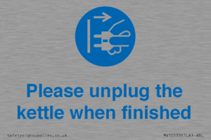 Please unplug the kettle when finished